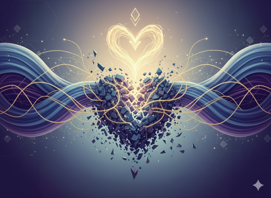 destruction moving out to unite and rising up to a light heart