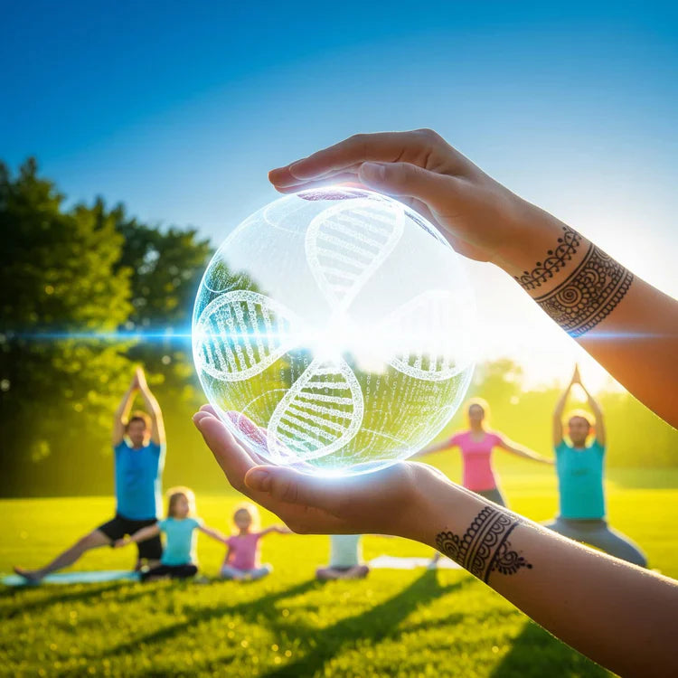 dna strands in a ball