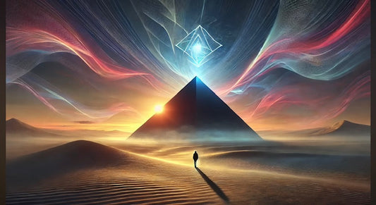 pyramid with energy flowing out