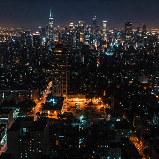 city lights power outage
