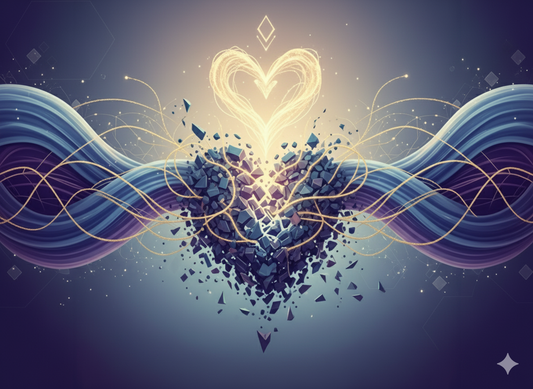 destruction moving out to unite and rising up to a light heart