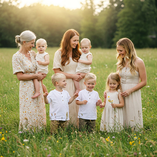 3 generations of mothers with kids