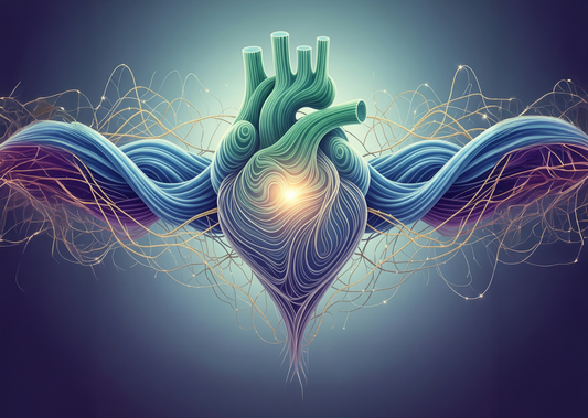 heart with a glow and energy fields coming out