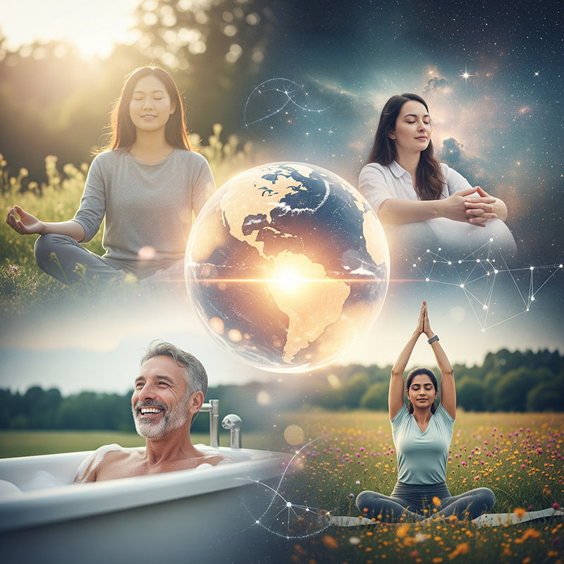 different people around the world doing different modalities of self-care